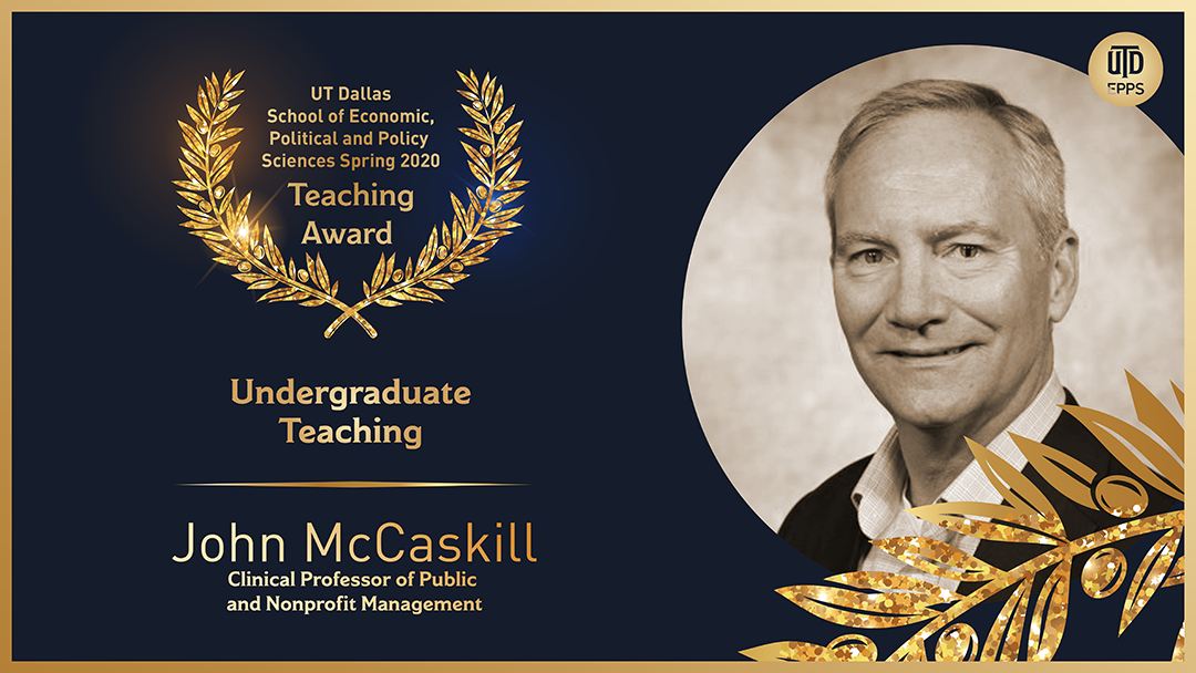 undergraduate teaching award john mccaskill