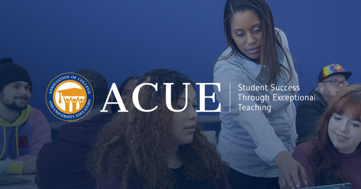 ACUE. Student Success Through Exceptional Teaching